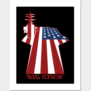 Big Stick Patriotic U.S. Aircraft Carrier Posters and Art